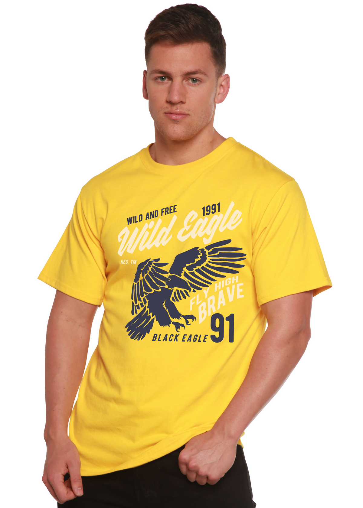 Wild Eagle Spun Bamboo® Men's Bamboo Viscose/Organic Cotton Short Sleeve Graphic T-Shirt