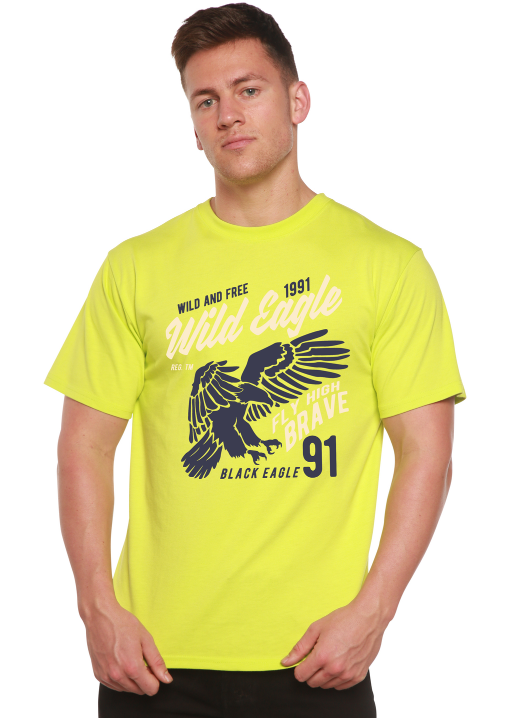 Wild Eagle Spun Bamboo® Men's Bamboo Viscose/Organic Cotton Short Sleeve Graphic T-Shirt