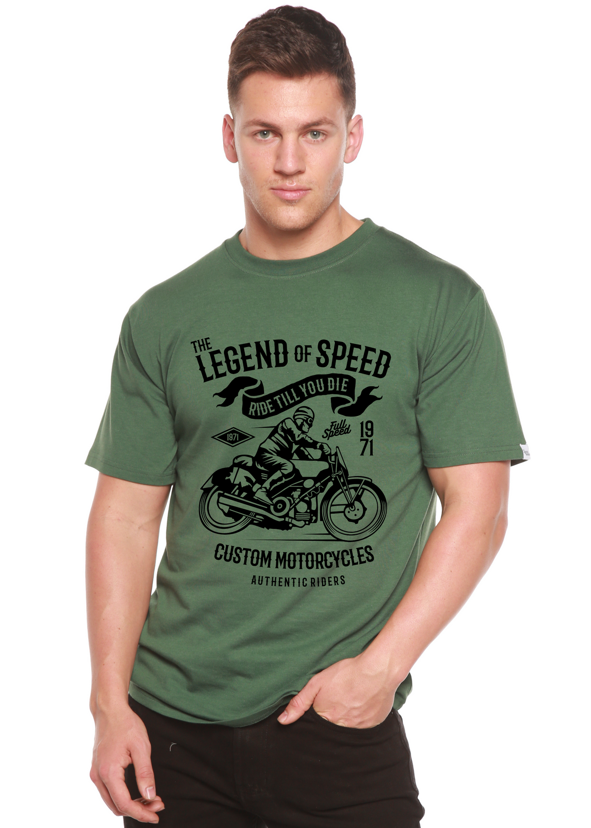 The Legend of Speed Spun Bamboo® Men's Bamboo Viscose/Organic Cotton Short Sleeve Graphic T-Shirt