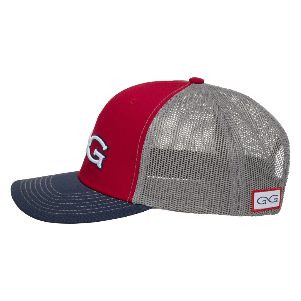 Red Cap | TriColor | Glacier MeshBack | Branded
