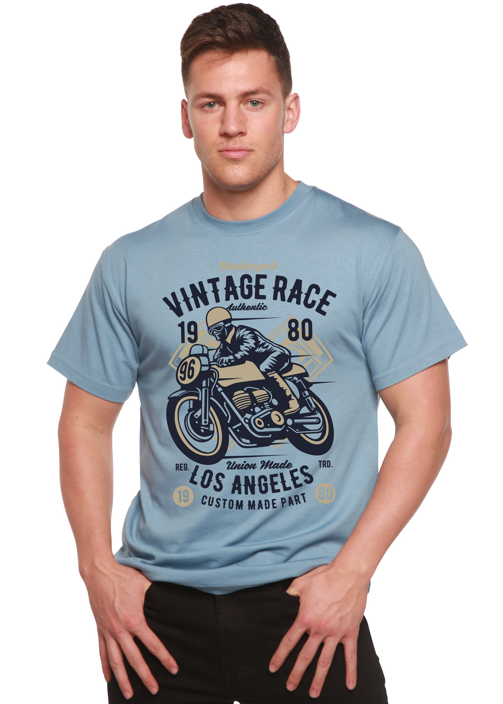 Vintage Race Spun Bamboo® Men's Bamboo Viscose/Organic Cotton Short Sleeve Graphic T-Shirt