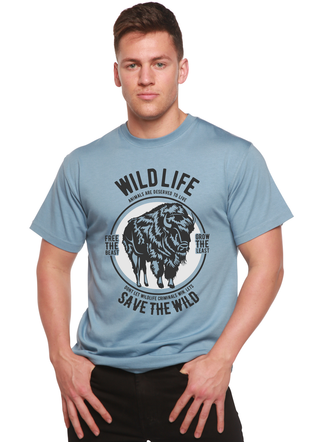 Wild Life Spun Bamboo® Men's Bamboo Viscose/Organic Cotton Short Sleeve Graphic T-Shirt