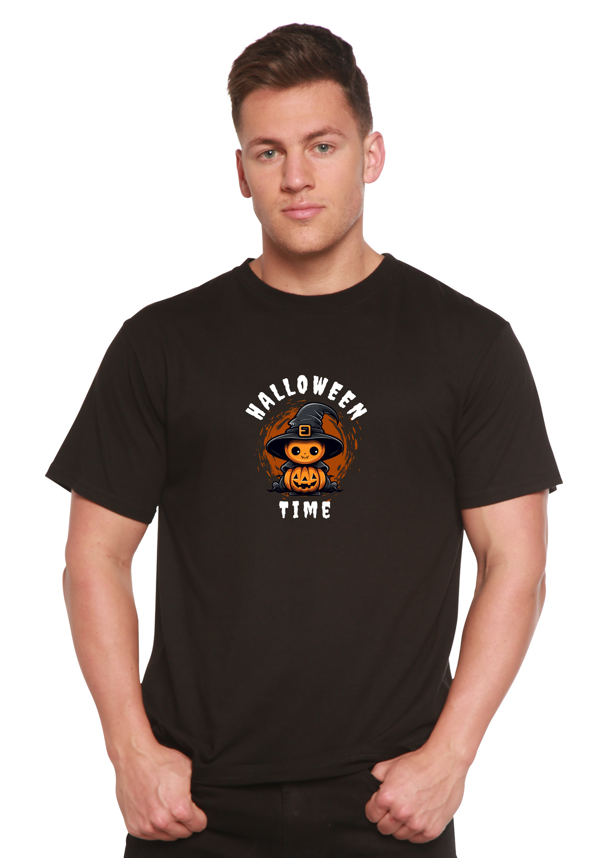 Halloween Time Unisex Bamboo Viscose/Organic Cotton Short Sleeve Graphic T-Shirt