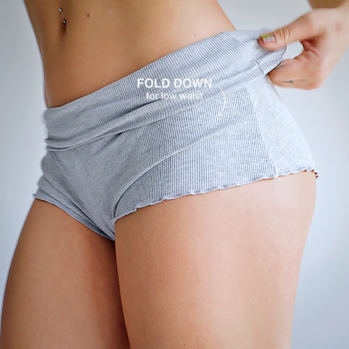 90s Boyshort - Cloud Set Grey