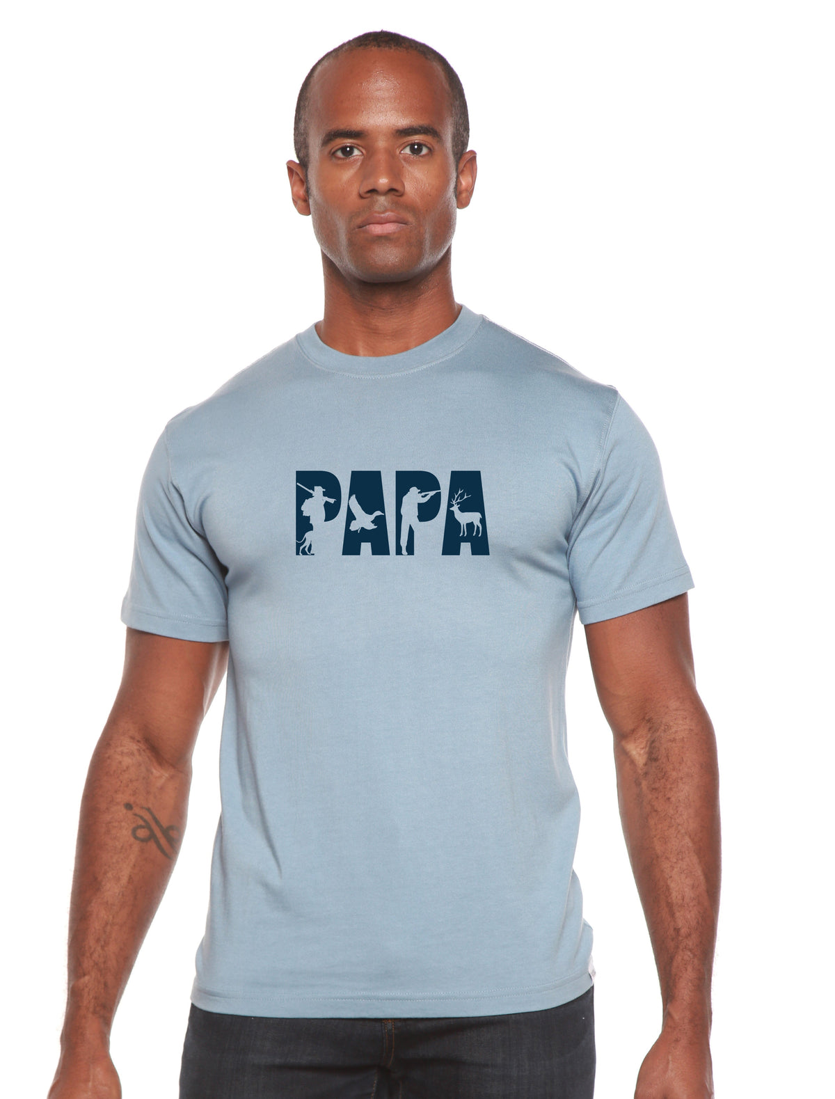 PAPA Men's Bamboo Viscose/Organic Cotton Short Sleeve Graphic T-Shirt