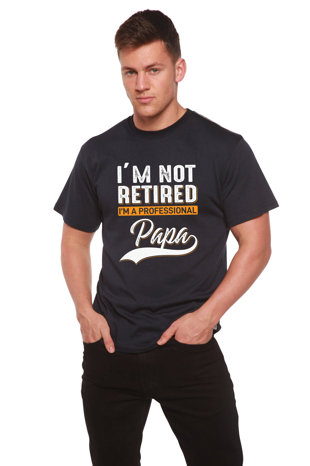 I'm not Retired Men's Bamboo Viscose/Organic Cotton Short Sleeve Graphic T-Shirt