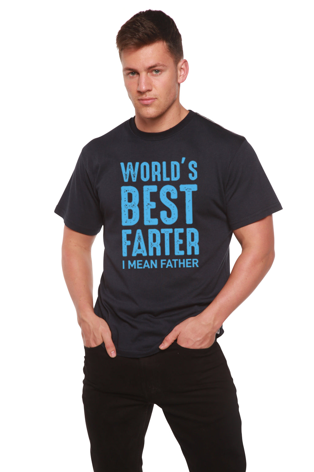 World's Best Farter Men's Bamboo Viscose/Organic Cotton Short Sleeve Graphic T-Shirt