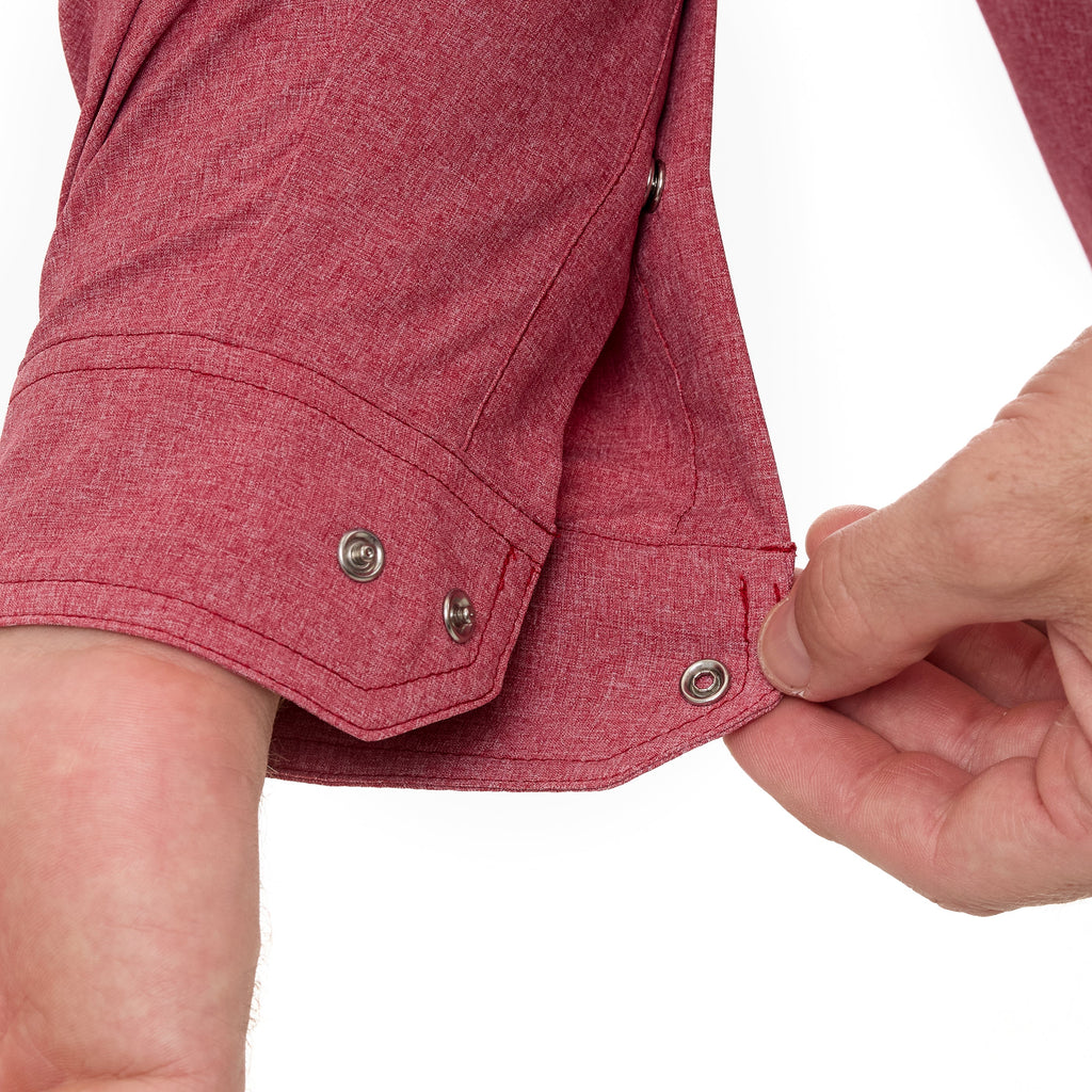 Crimson Pearl Snap Shirt | Long Sleeve