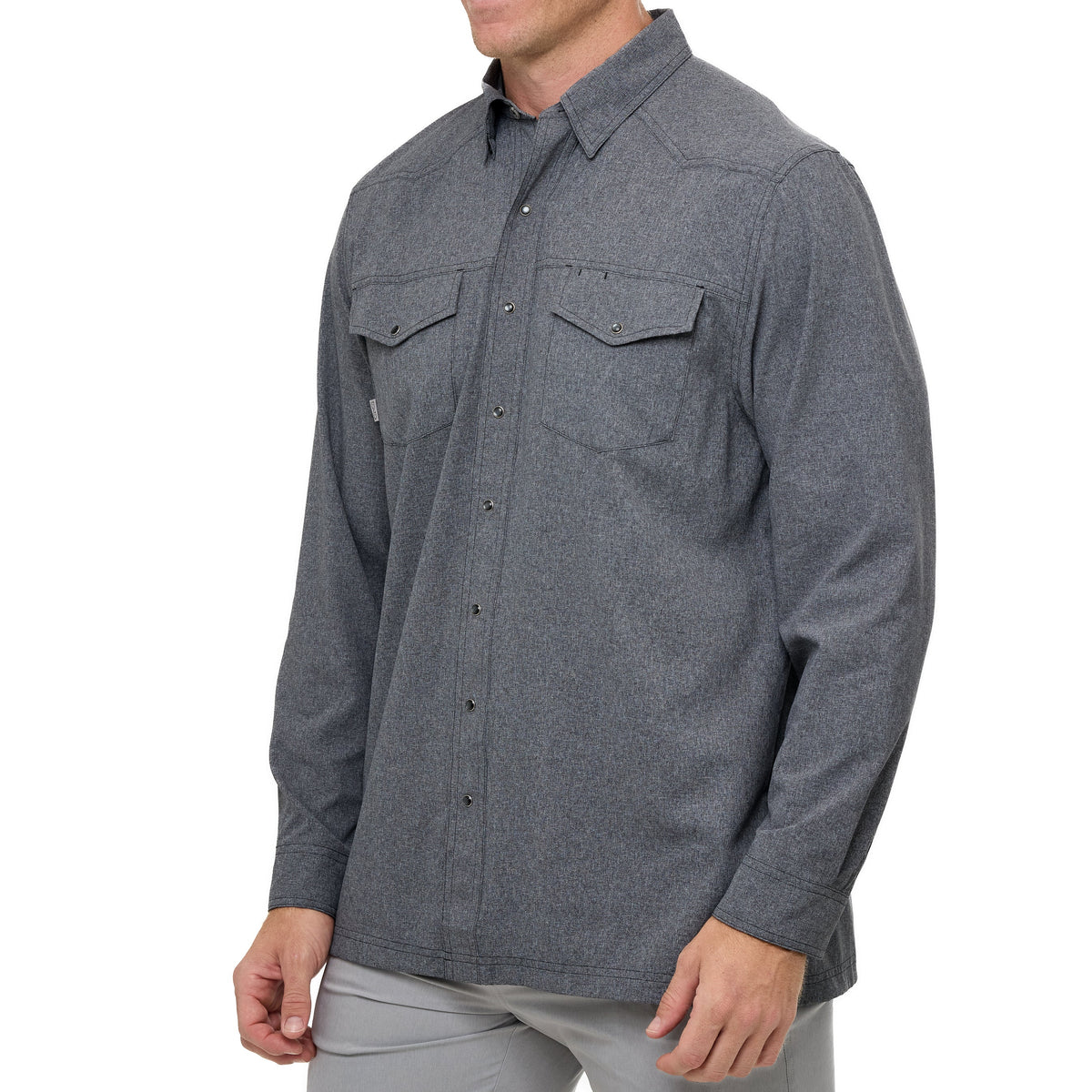 Caviar Pearl Snap Shirt | Long Sleeve