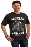 Addicted To Adrenaline Men's Bamboo Viscose/Organic Cotton Short Sleeve Graphic T-Shirt