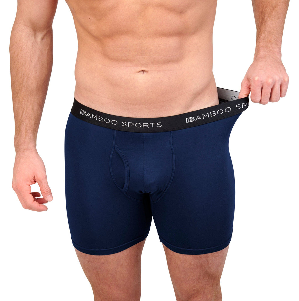 Men's 4" Inseam Bamboo Rayon Boxer Briefs - 4 Pack