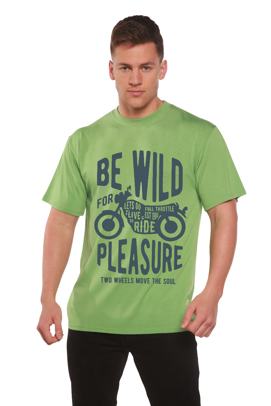 Be Wild Men's Bamboo Viscose/Organic Cotton Short Sleeve Graphic T-Shirt