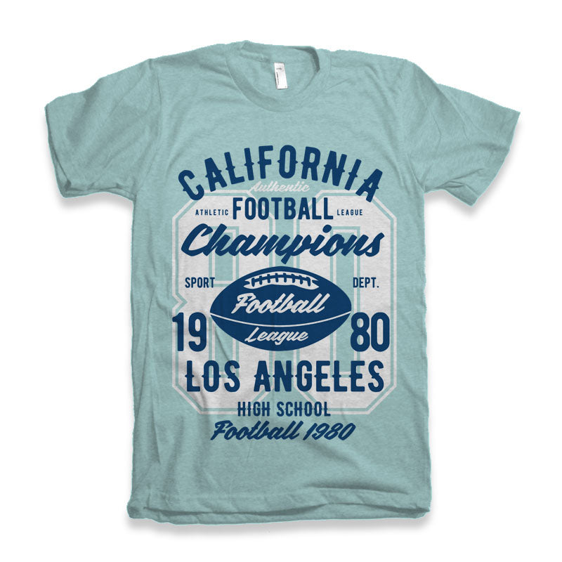 California Football Men's Bamboo Viscose/Organic Cotton Short Sleeve Graphic T-Shirt
