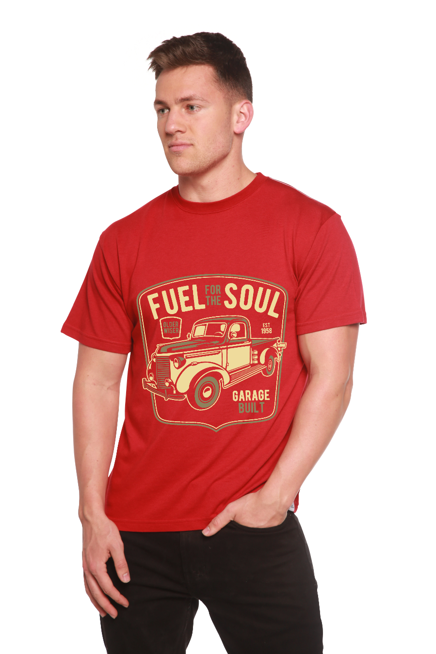Fuel For The Soul Men's Bamboo Viscose/Organic Cotton Short Sleeve Graphic T-Shirt