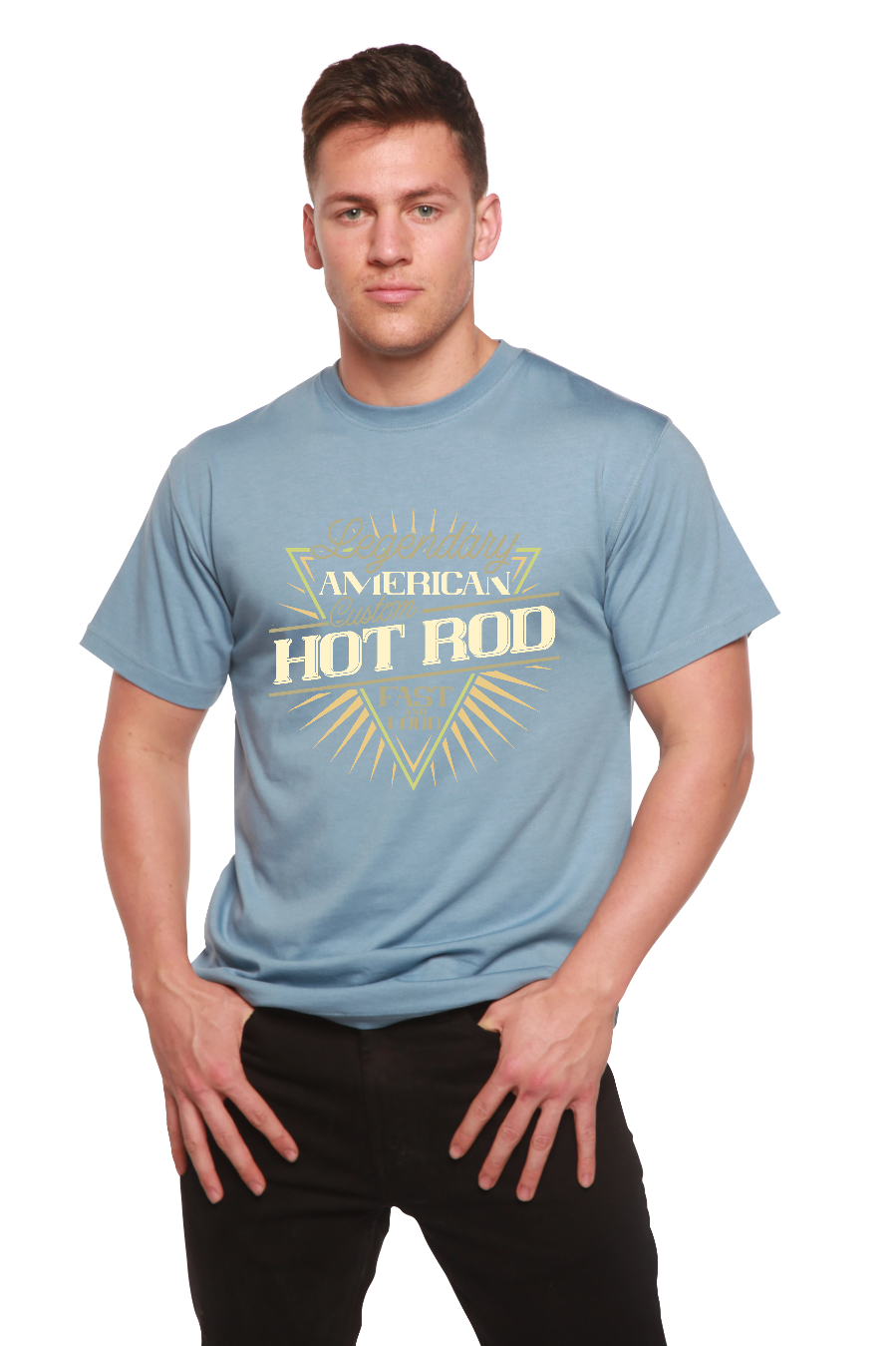Legendary American Men's Bamboo Viscose/Organic Cotton Short Sleeve Graphic T-Shirt