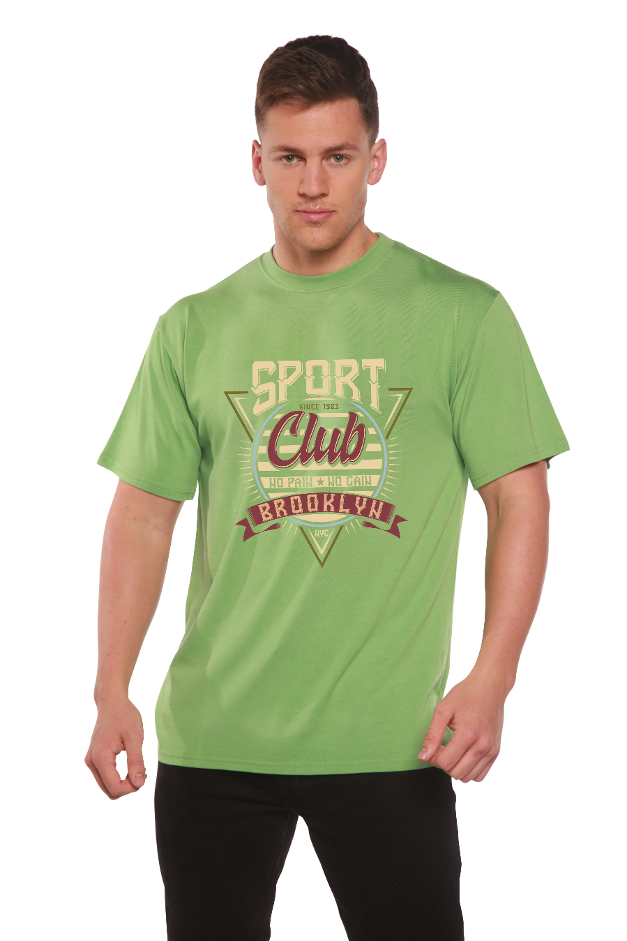 Sport Club Men's Bamboo Viscose/Organic Cotton Short Sleeve Graphic T-Shirt